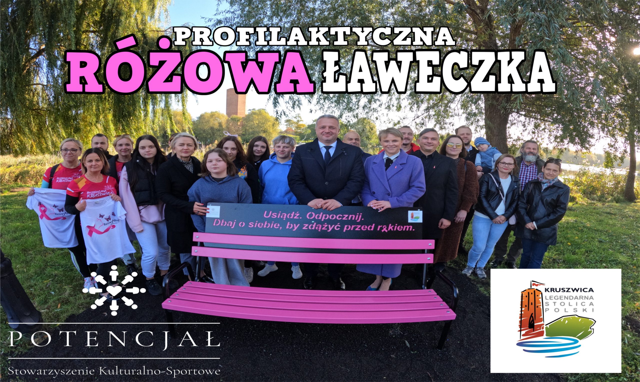 Odsłonięcie różowej profilaktycznej ławeczki 14 Nasze projekty